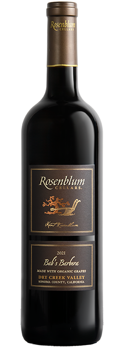 Bab's Barbera wine. Made with organic grapes. Dry Creek Valley, Sonoma County, California